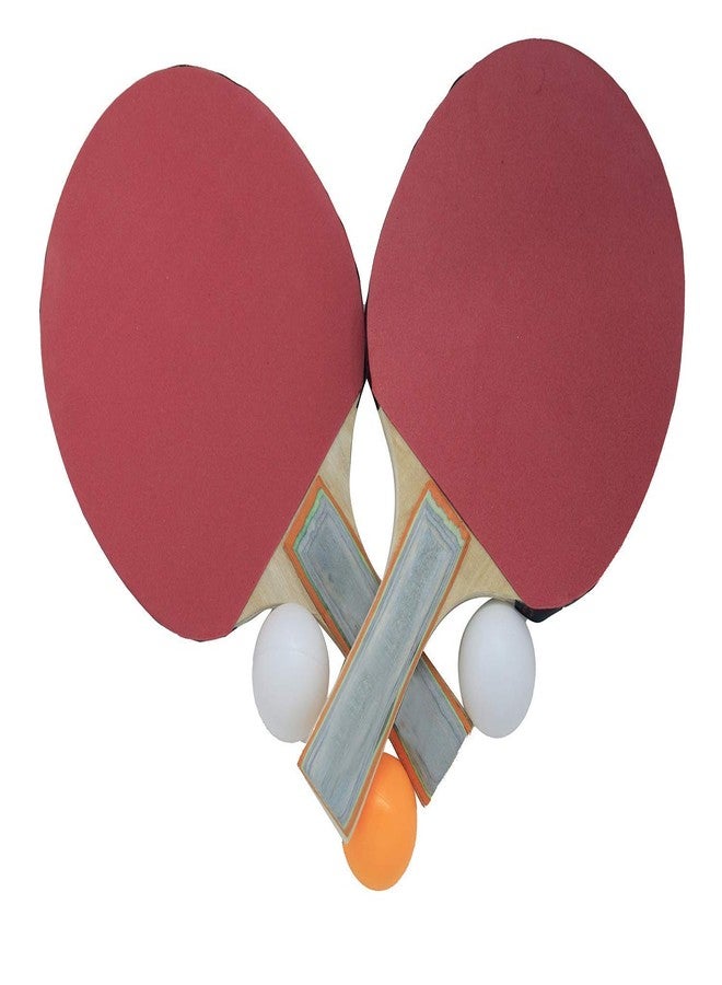 بوكسو مضارب تنس طاولة خشبية من بوكسو مع 3 كرات تنس للجنسين - Image 1